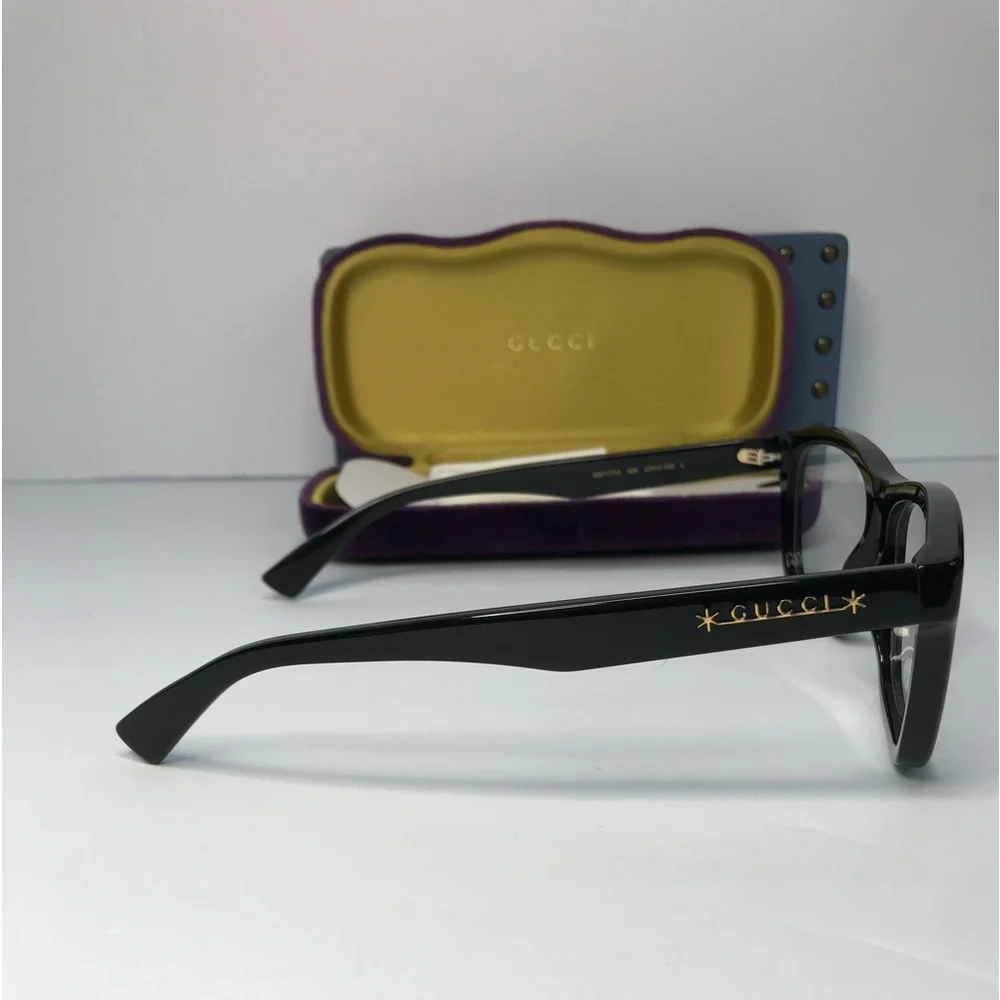 New Authentic Gucci GG1177O Eyeglasses 004 - Black - Transparent